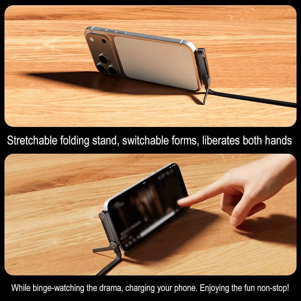 2-in-1 Invisible Holder Charger Cable with Stand - 240W Fast Charging